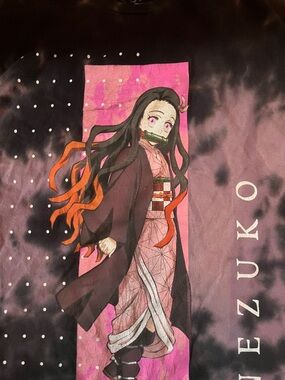 Demon Slayer Kimetsu No Yaiba Nezuko dots tie dye t-shirt WL